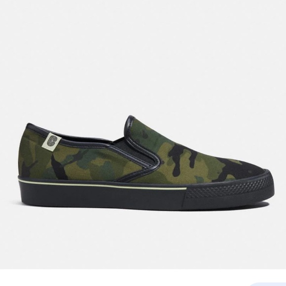 Coach Slip On Skate Sneaker In Camo Print CA011 Mens - Picture 2 of 16